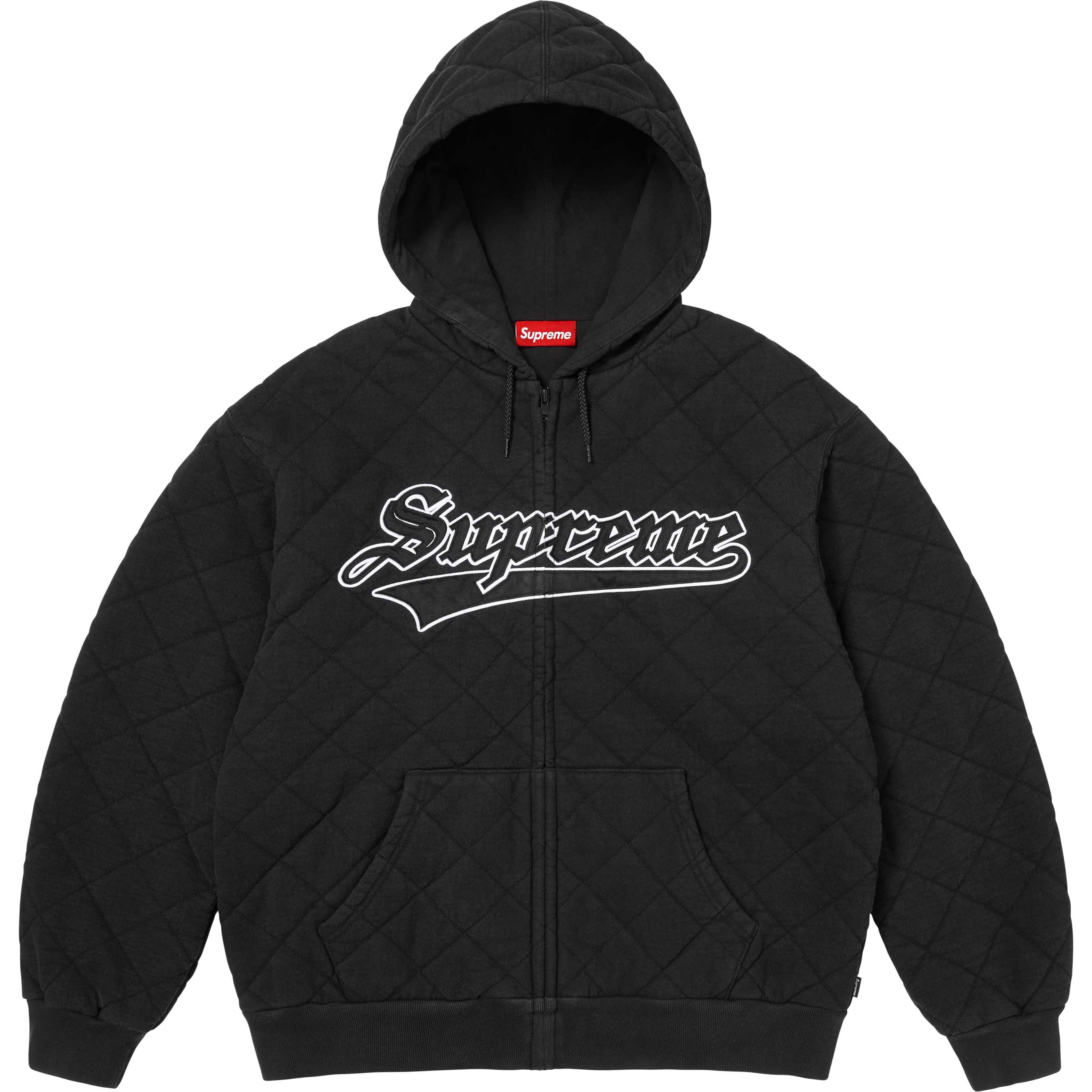 Quilted Zip Up Hooded Sweatshirt view 3